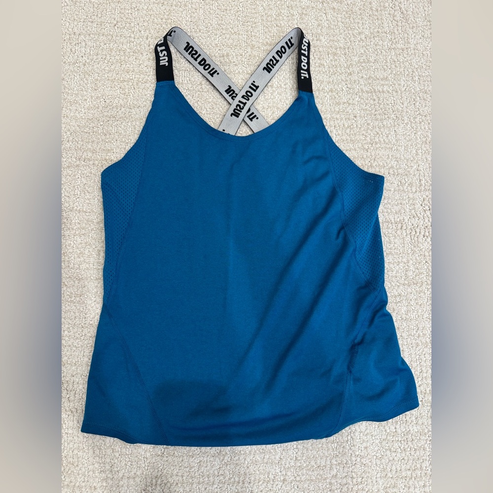Nike Teal Dri-FIT Tank Top With Strappy Back Women’s Size Small